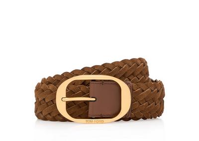 WOVEN SUEDE OVAL BELT image number 0