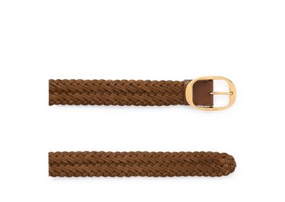 WOVEN SUEDE OVAL BELT image number 1