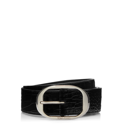 PRINTED ALLIGATOR OVAL BELT image number 0