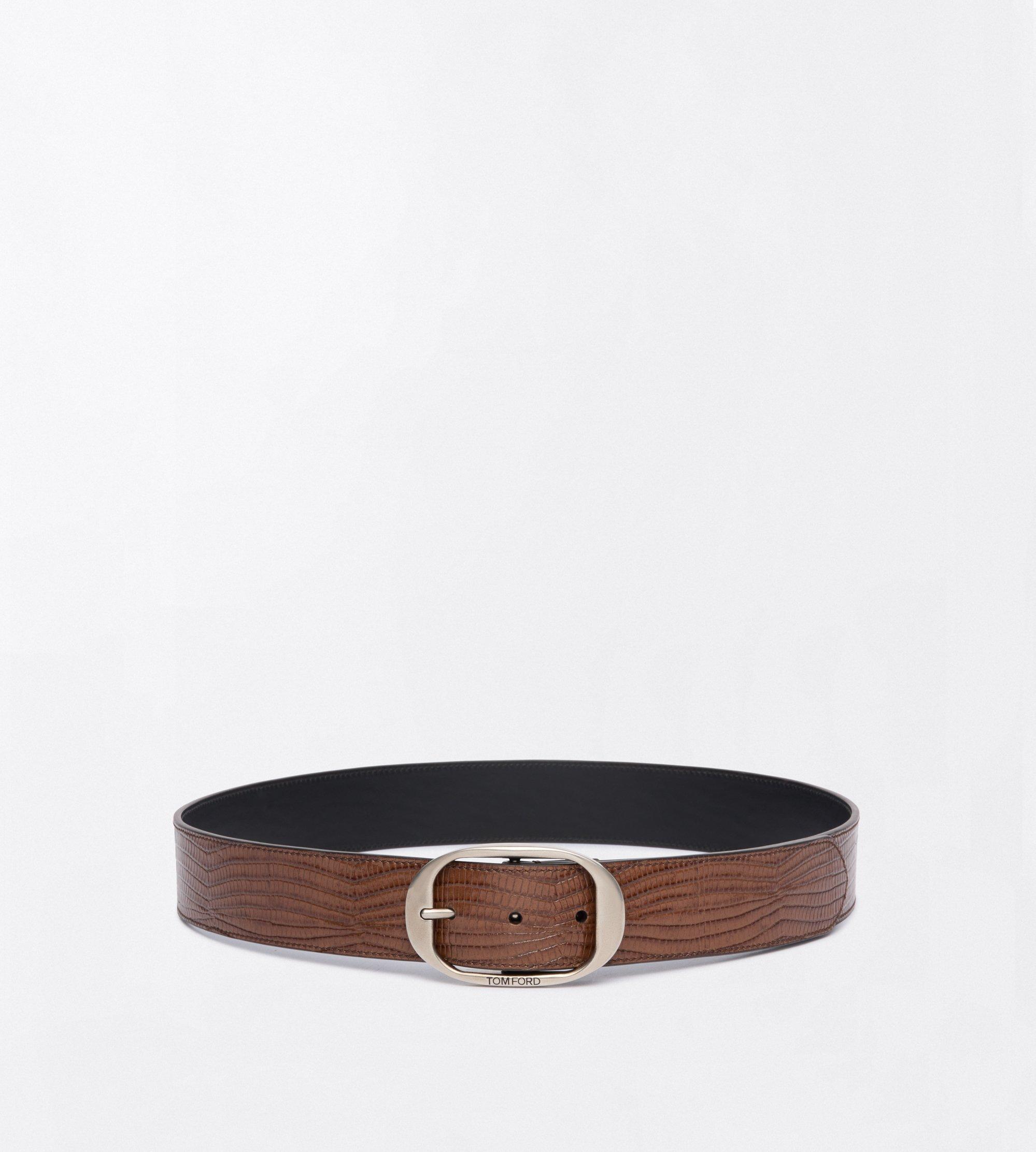 PRINTED TEJUS OVAL BUCKLE BELT