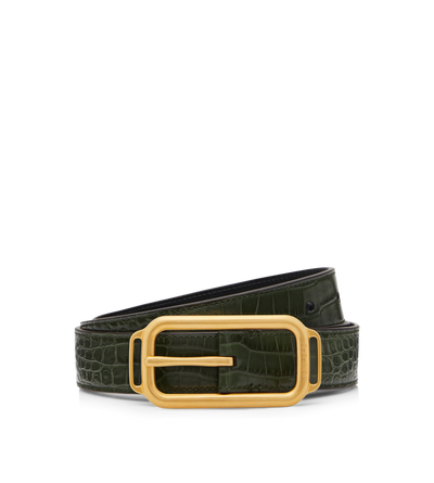 PRINTED CROC STADIUM BUCKLE BELT image number 0