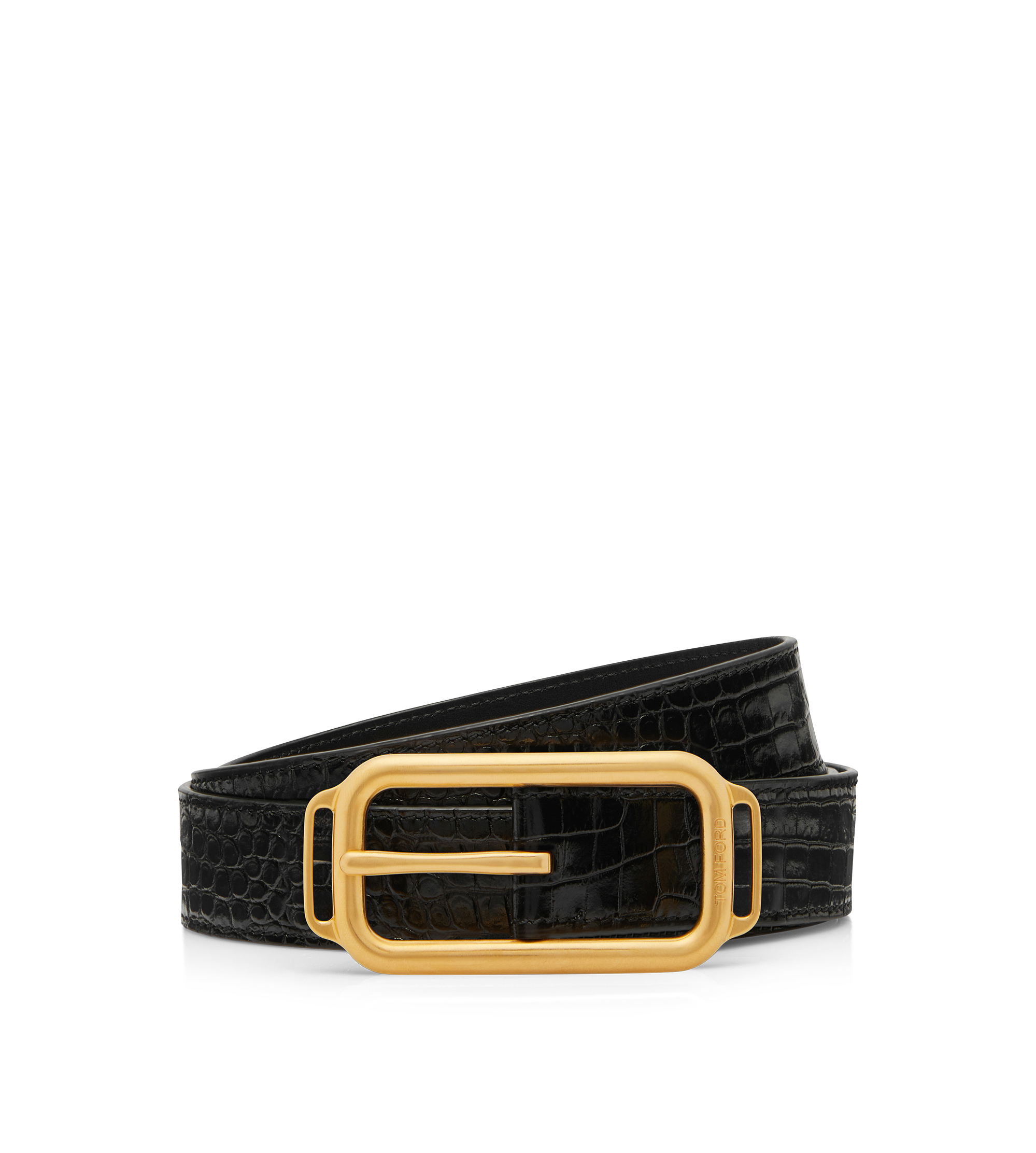 PRINTED CROC STADIUM BUCKLE BELT