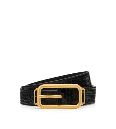 PRINTED CROC STADIUM BUCKLE BELT image number 0