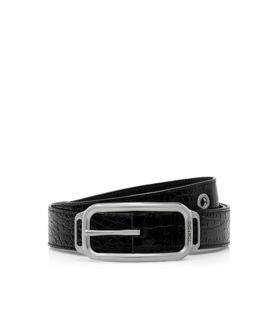 PRINTED CROC STADIUM BUCKLE BELT image number 0