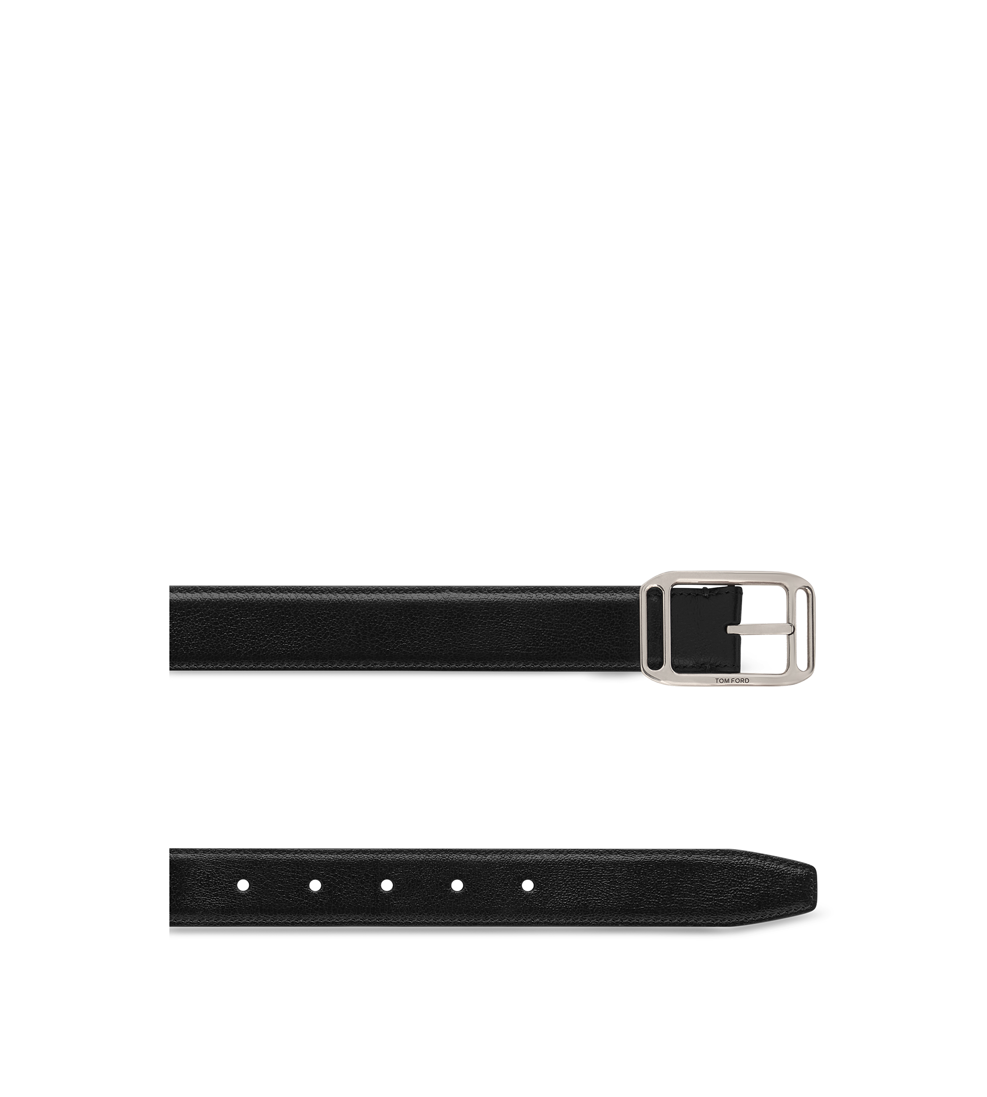 PRINTED LEATHER SQUARE STADIUM BELT