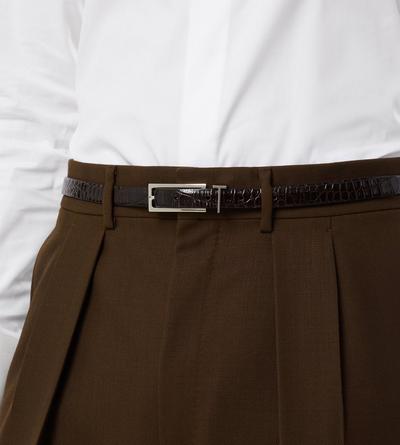 PRINTED CROC METAL T LOOP BELT image number 2
