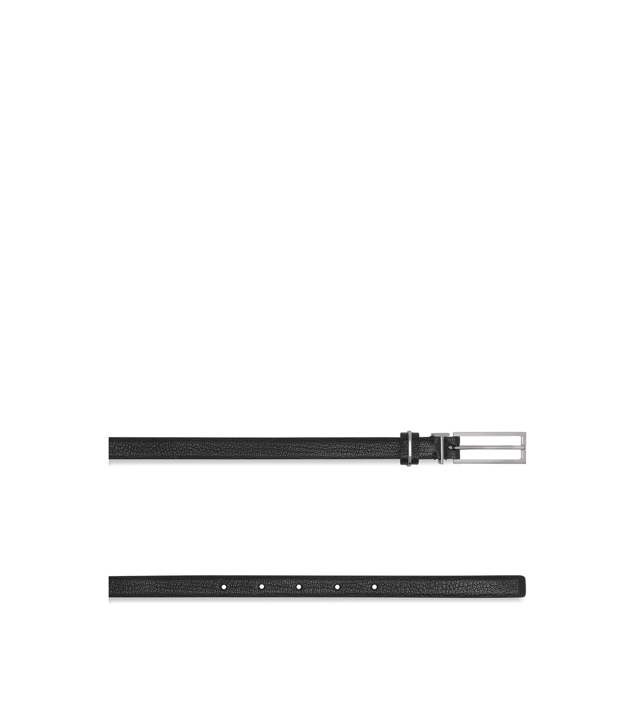 SUPPLE GRAIN LEATHER METAL T LOOP BELT image number 1