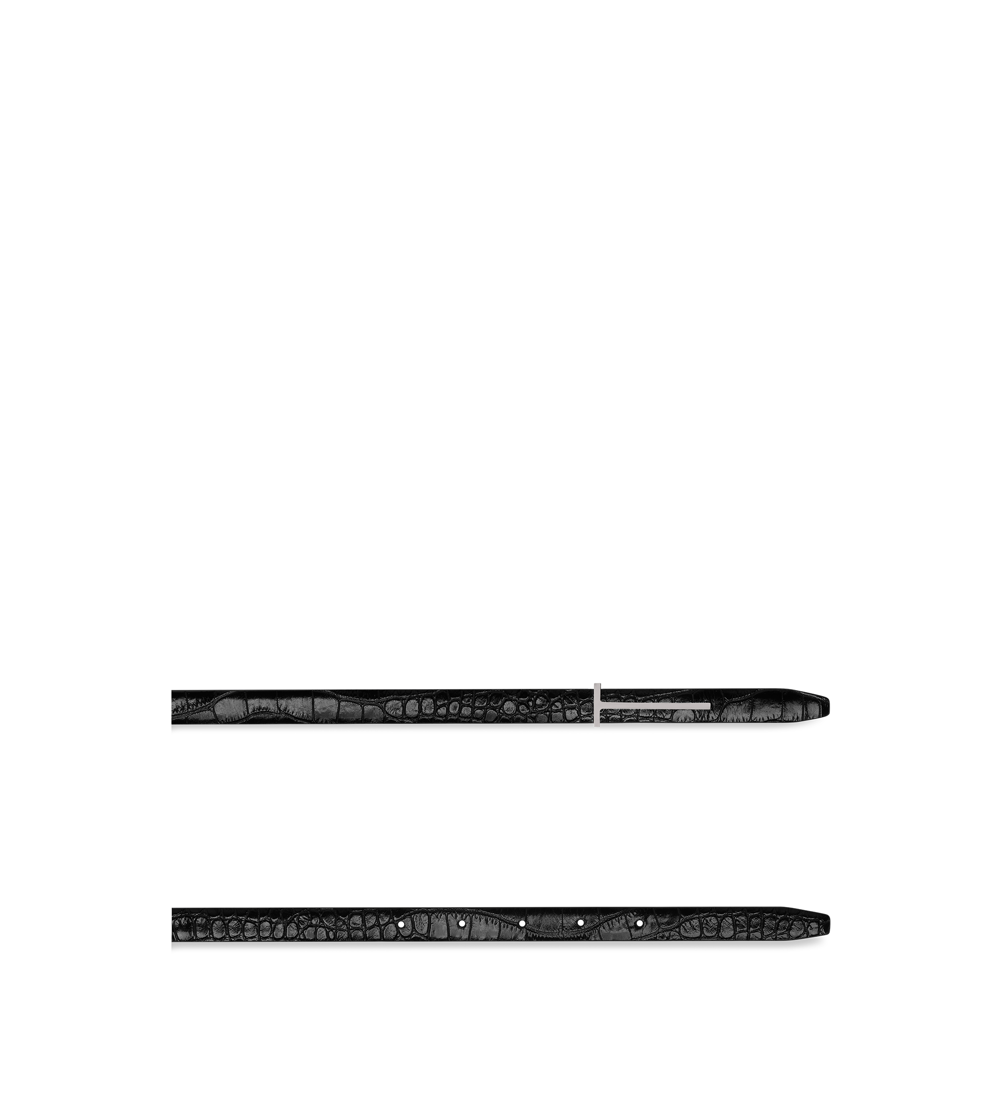 PRINTED CROC SLIM T BELT