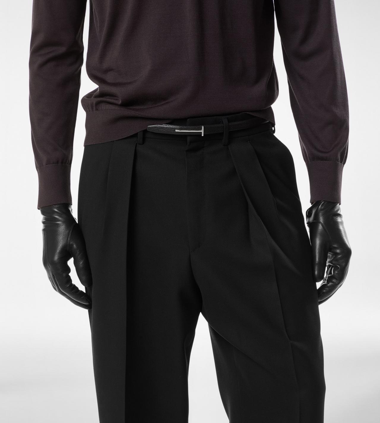 SUPPLE GRAIN LEATHER SLIM T BELT image number 2