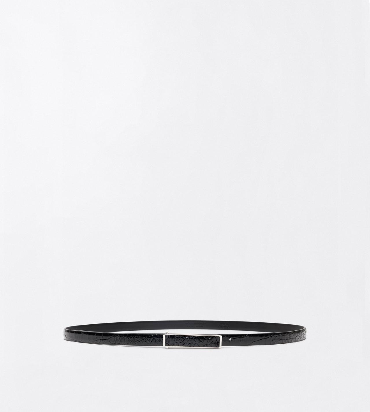 TOM FORD LEATHER BLACK SOFT PRINTED CROC LEATHER INSERT BELT