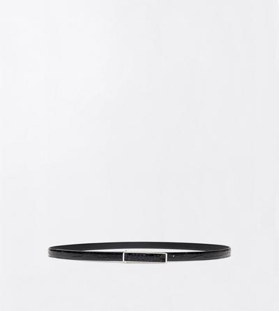 TOM FORD LEATHER BLACK SOFT PRINTED CROC LEATHER INSERT BELT