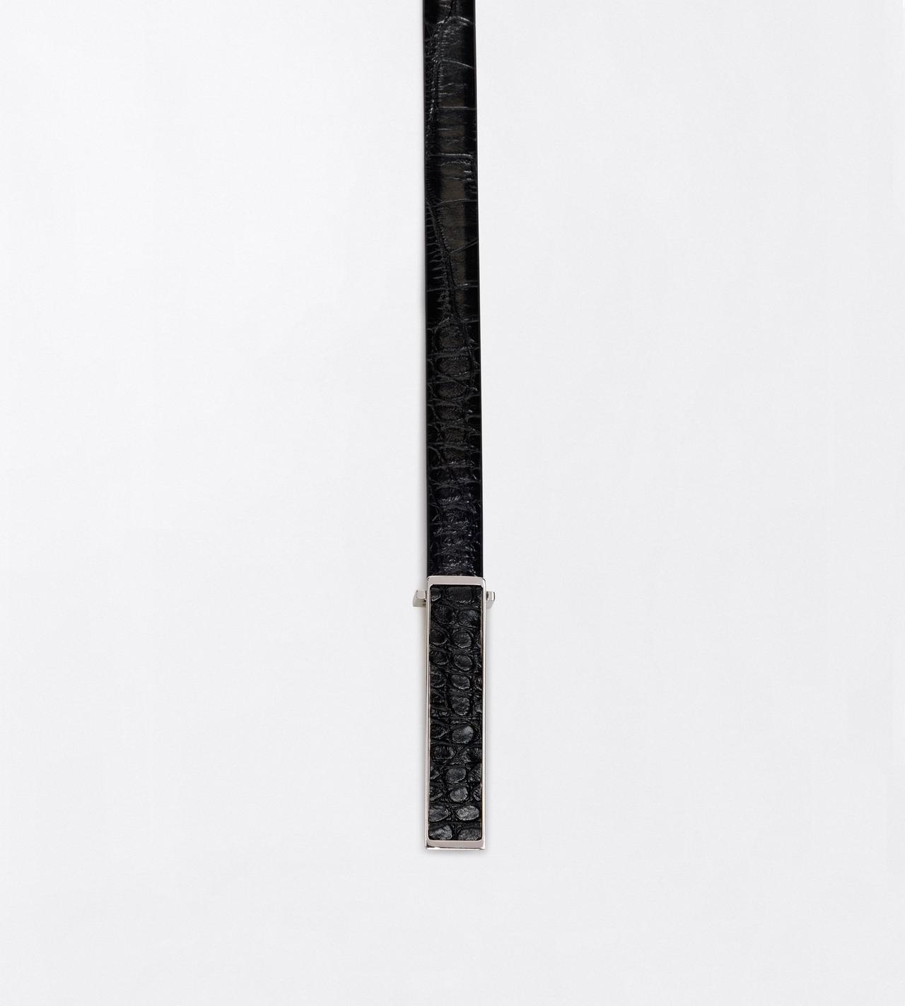 TOM FORD LEATHER BLACK SOFT PRINTED CROC LEATHER INSERT BELT