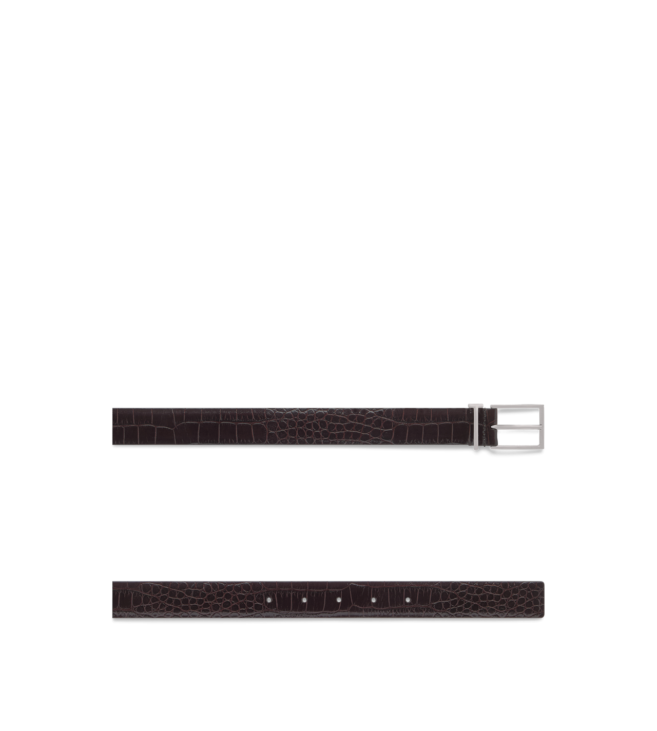 CINTUR&Oacute;N DE COCODRILO ESTAMPADO CON TRABILLA EN FORMA DE T image number 1