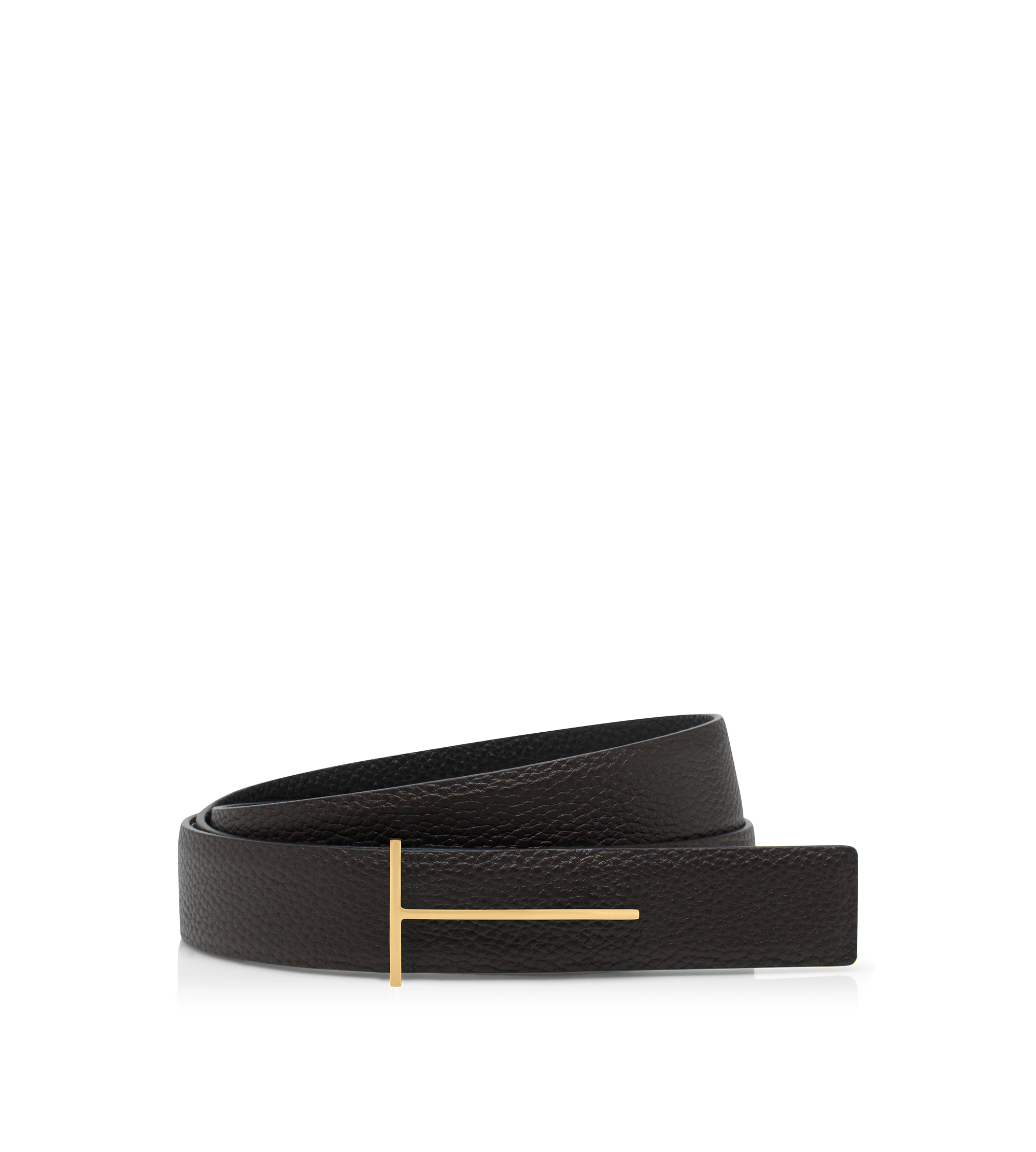 GRAIN LEATHER SLIM T REVERSIBLE BELT