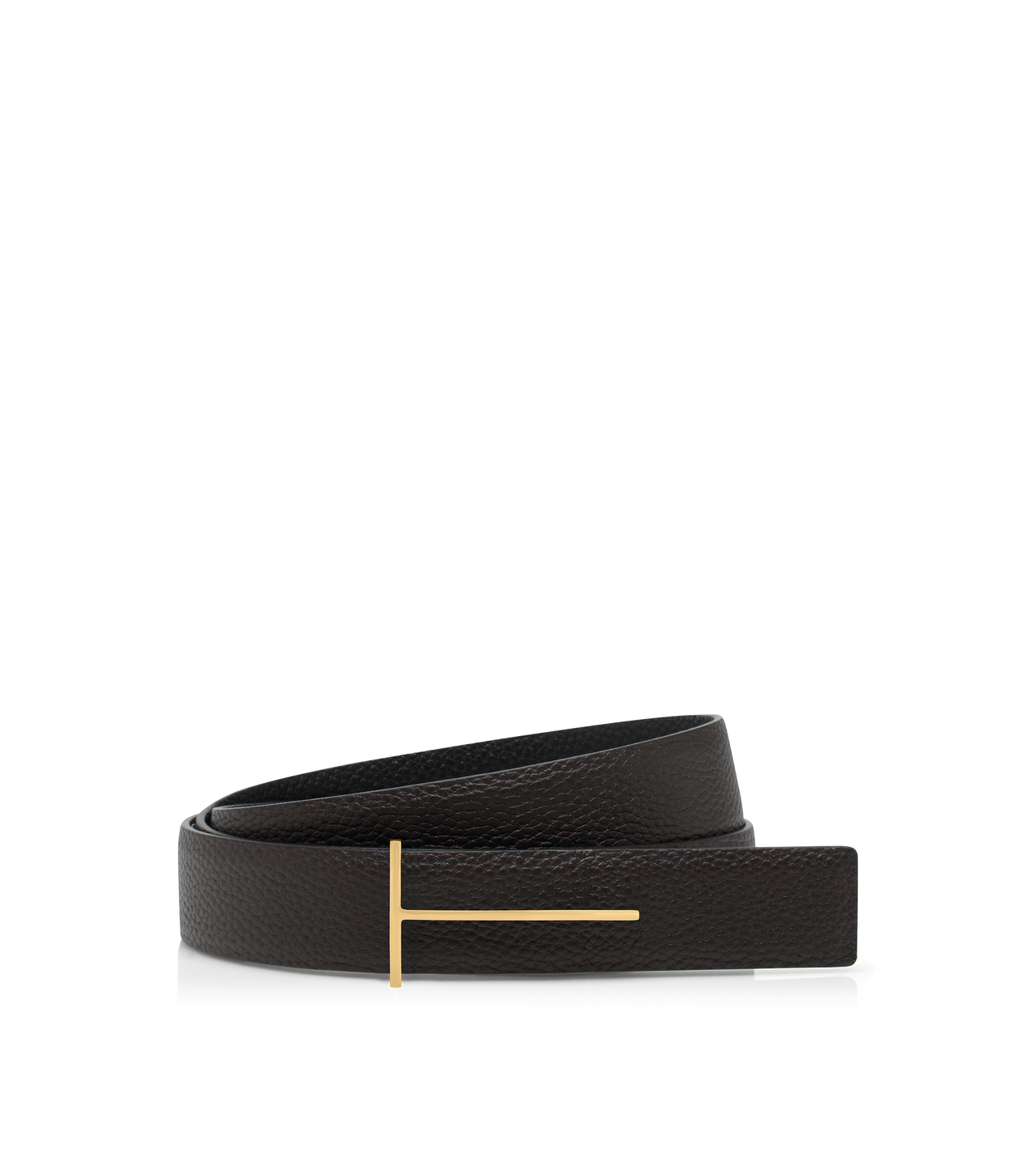 GRAIN LEATHER SLIM T REVERSIBLE BELT image number 0