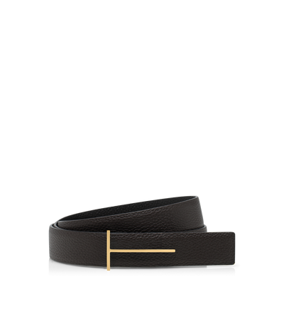 GRAIN LEATHER SLIM T REVERSIBLE BELT image number 0