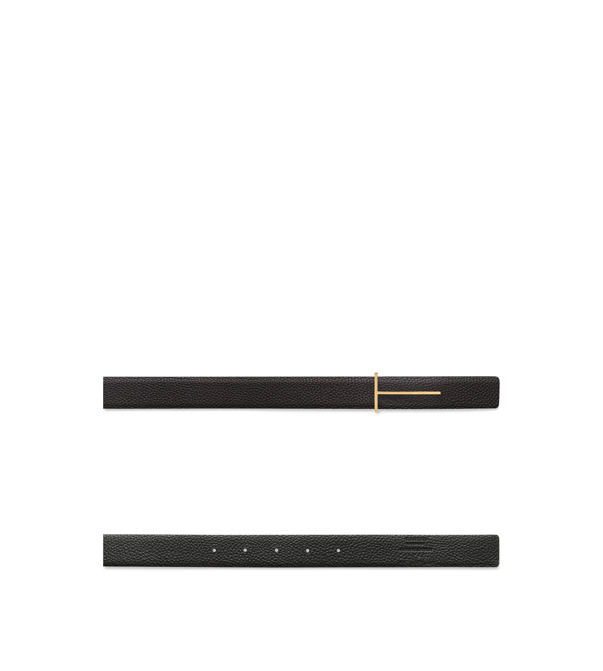 GRAIN LEATHER SLIM T REVERSIBLE BELT