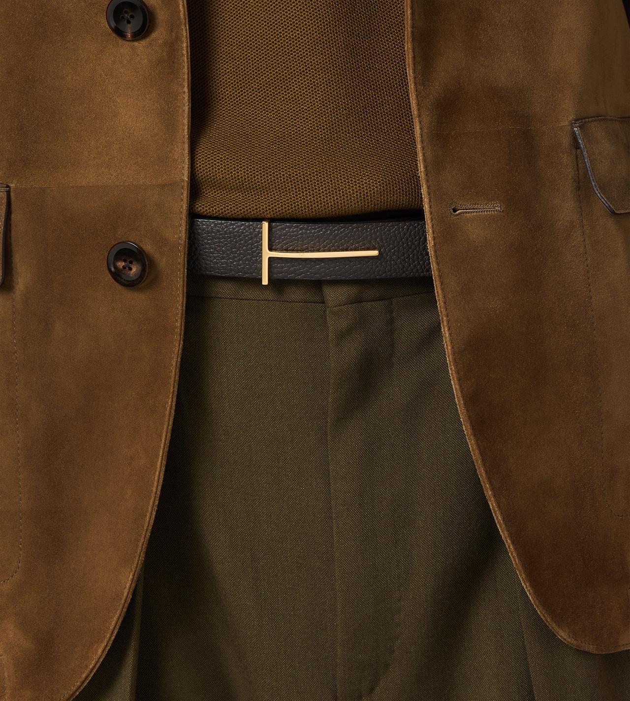 GRAIN LEATHER SLIM T REVERSIBLE BELT image number 2