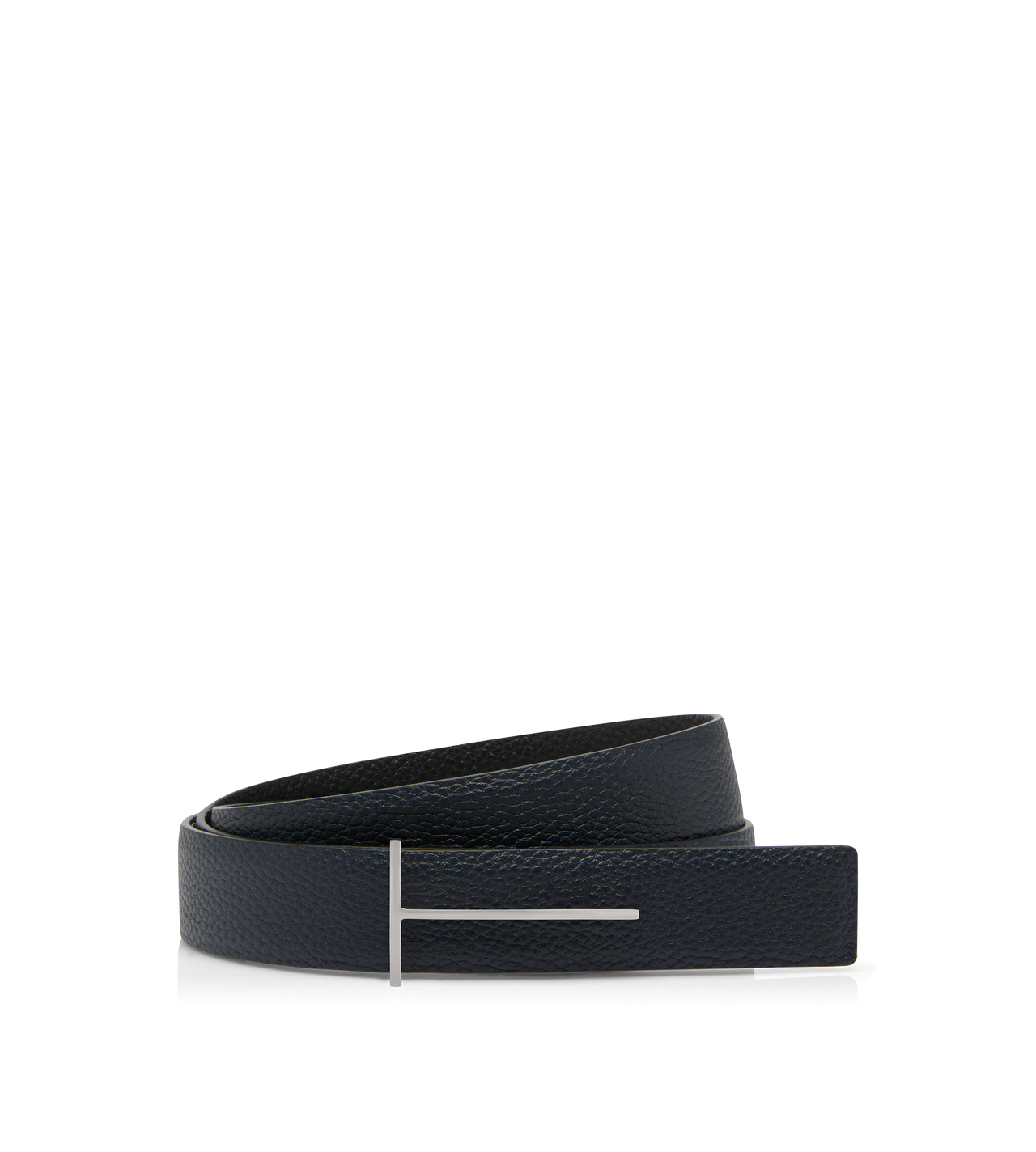 GRAIN LEATHER SLIM T REVERSIBLE BELT image number 0