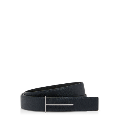 GRAIN LEATHER SLIM T REVERSIBLE BELT image number 0