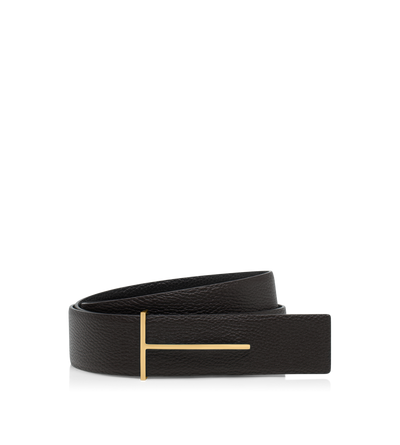 GRAIN LEATHER SLIM T REVERSIBLE BELT image number 0