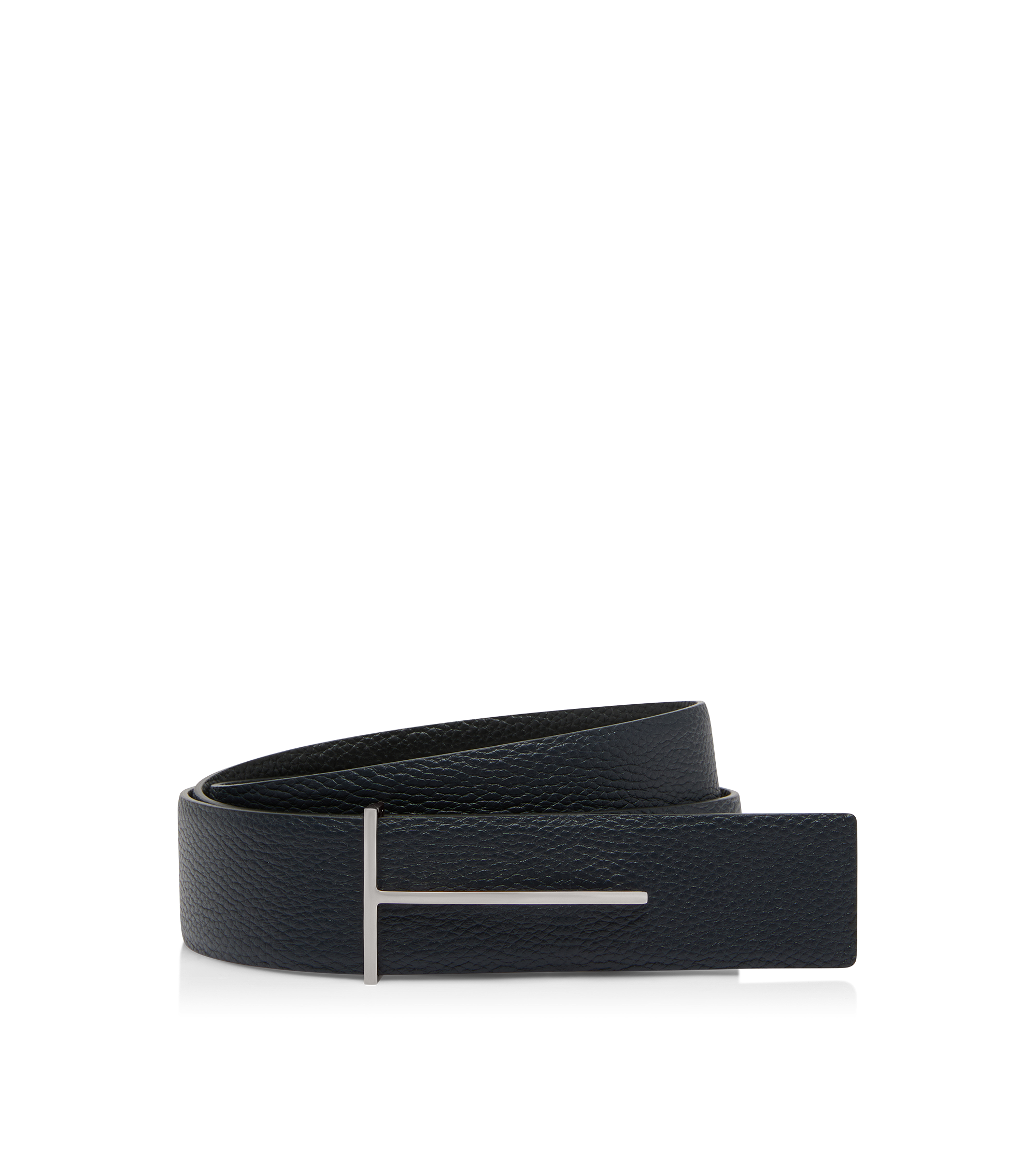 GRAIN LEATHER SLIM T REVERSIBLE BELT