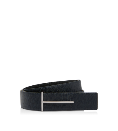 GRAIN LEATHER SLIM T REVERSIBLE BELT image number 0