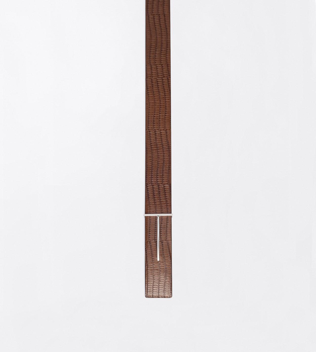 TOM FORD  CARAMEL PRINTED TEJUS REVERSIBLE SLIM T BELT 38 MM