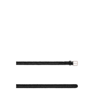 WOVEN LEATHER BEVELED BUCKLE BELT image number 1