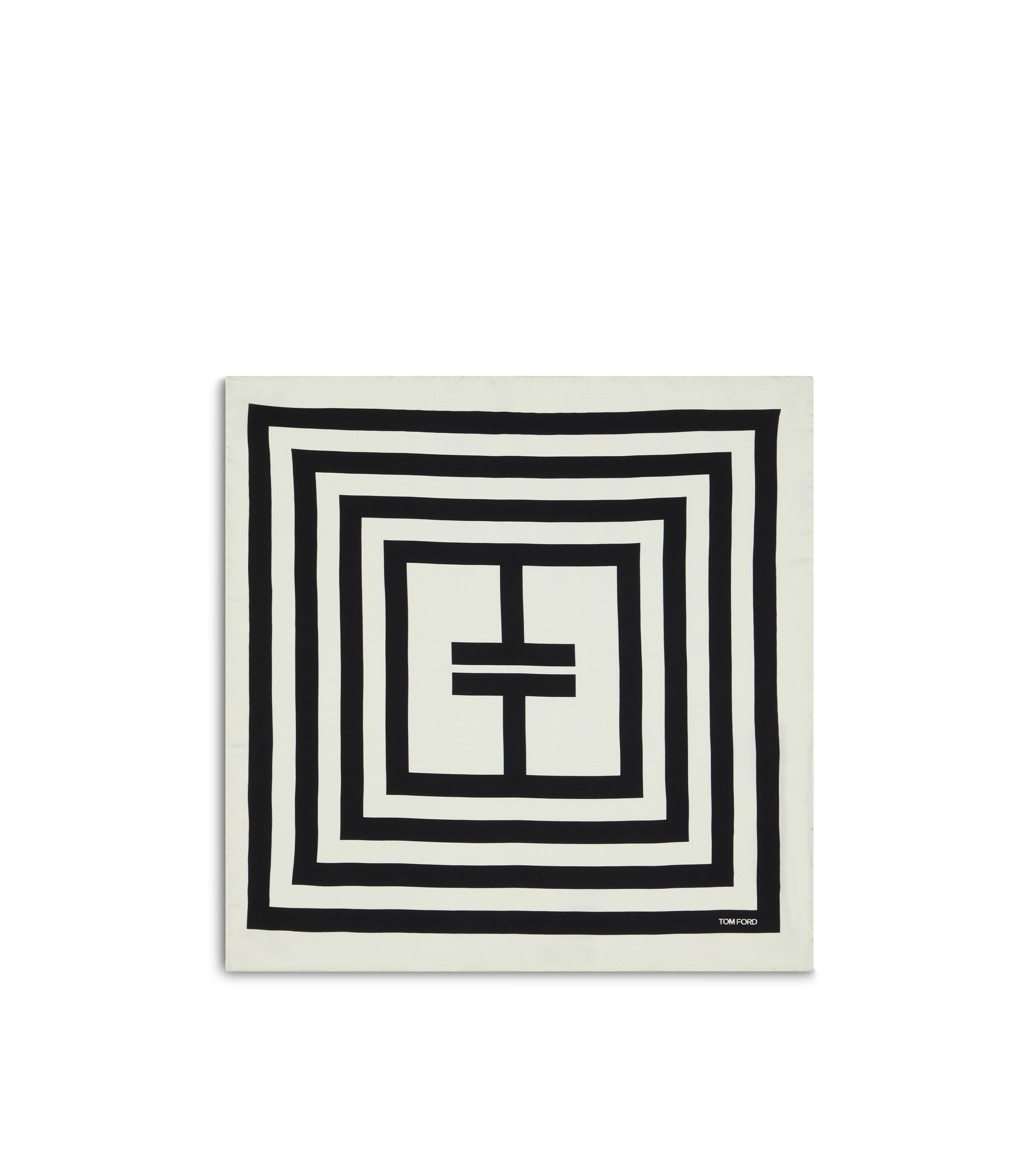 GEOMETRIC T SQUARE PRINT POCKET SQUARE