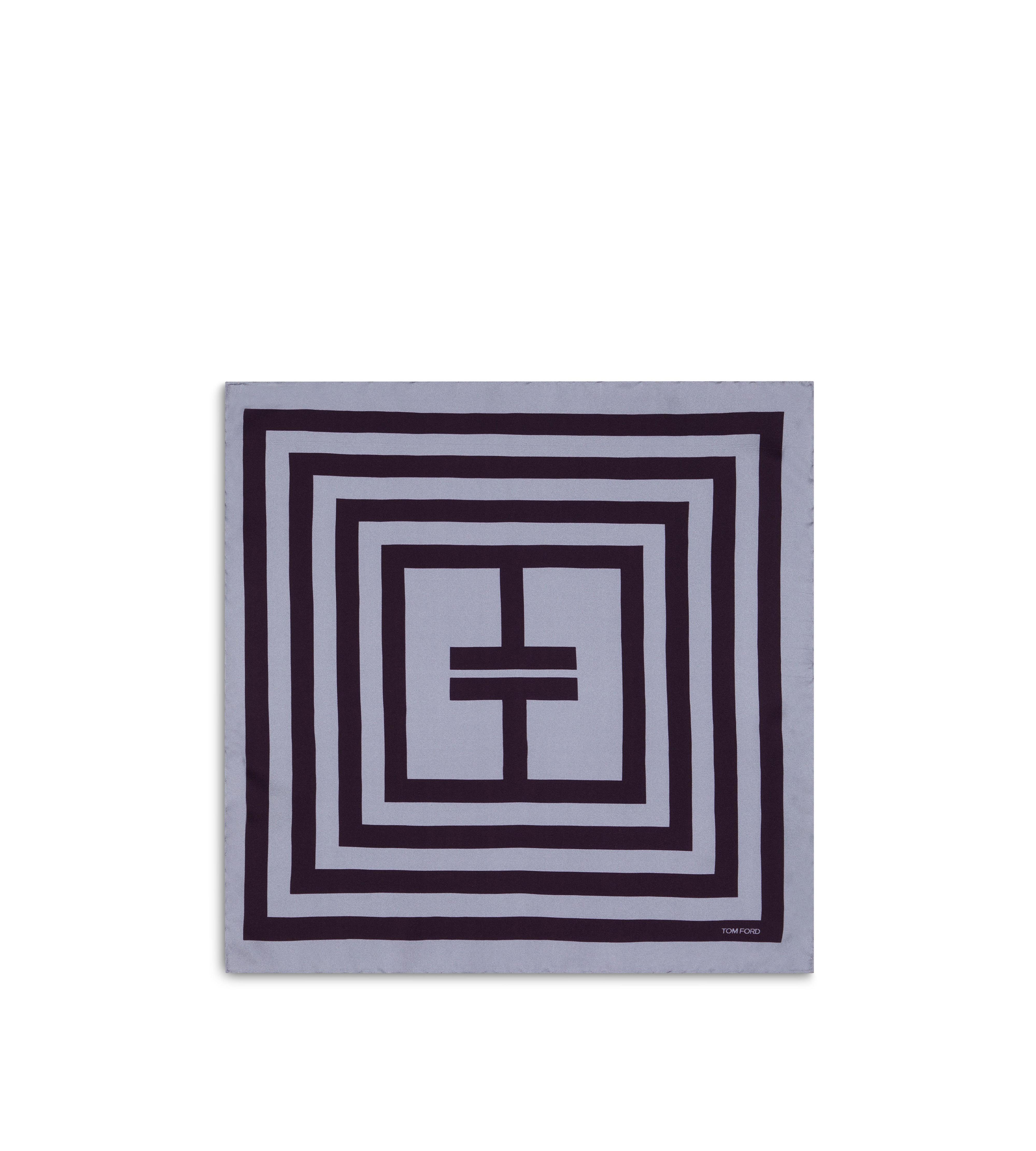 GEOMETRIC T SQUARE PRINT POCKET SQUARE