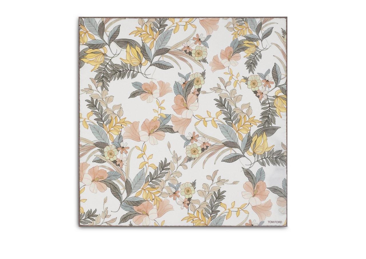 VINTAGE FLORAL SILK POCKET SQUARE image number 0