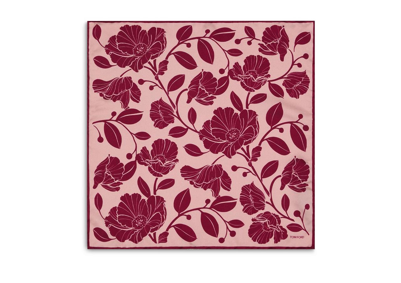 BI COLOR FLORAL PRINT POCKET SQUARE image number 0