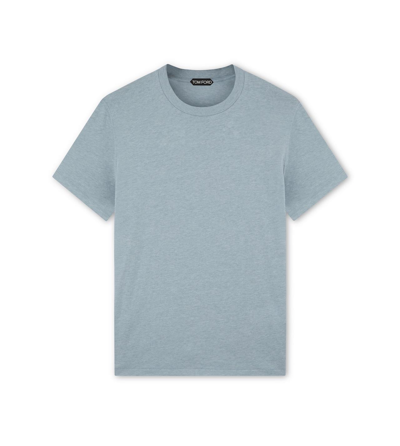 COTTON BLEND CREW NECK T-SHIRT image number 0