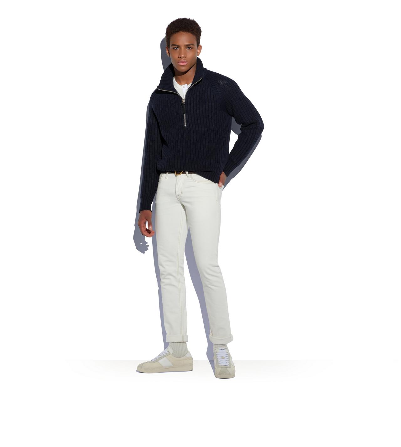 MERINO CASHMERE RIB HALF ZIP image number 1