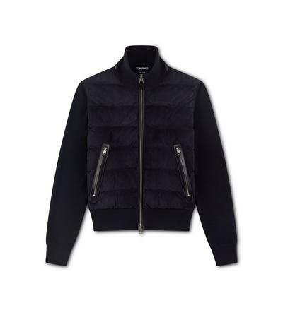 SUEDE DOWN FRONT MERINO BLOUSON | Tom Ford Fashion
