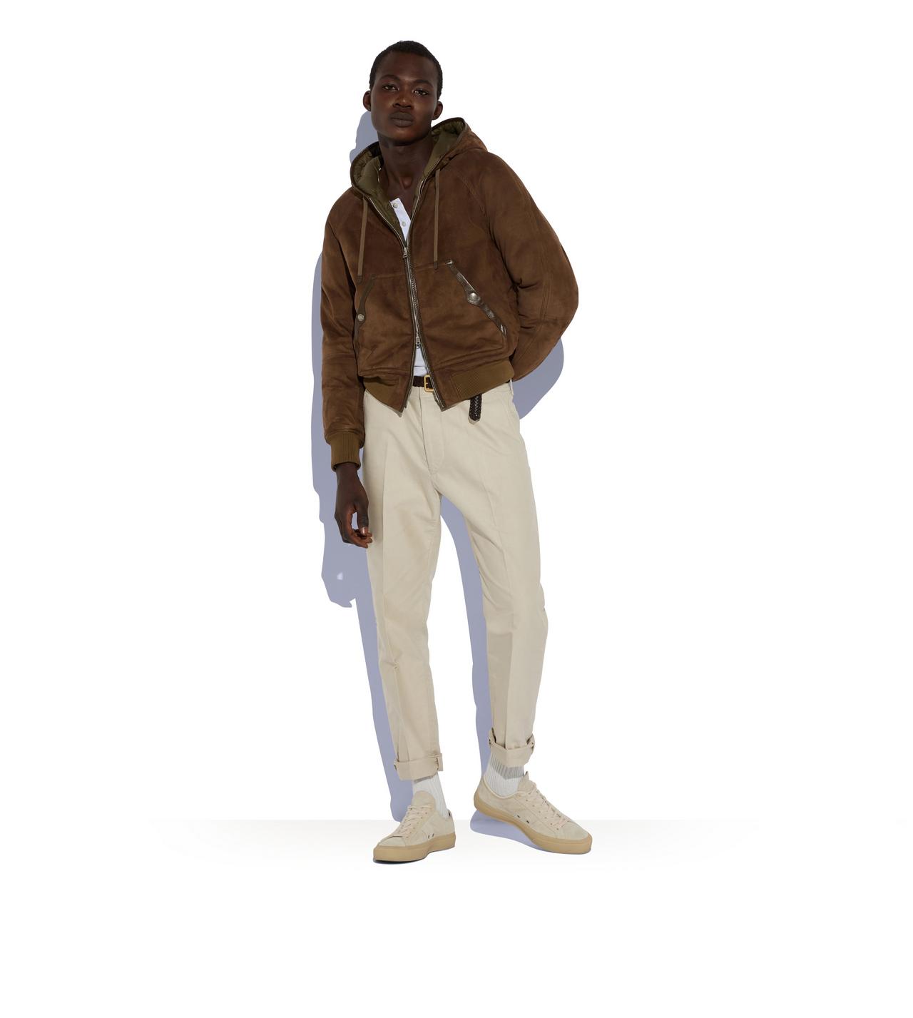 LIGHT SUEDE HOODED BLOUSON image number 1