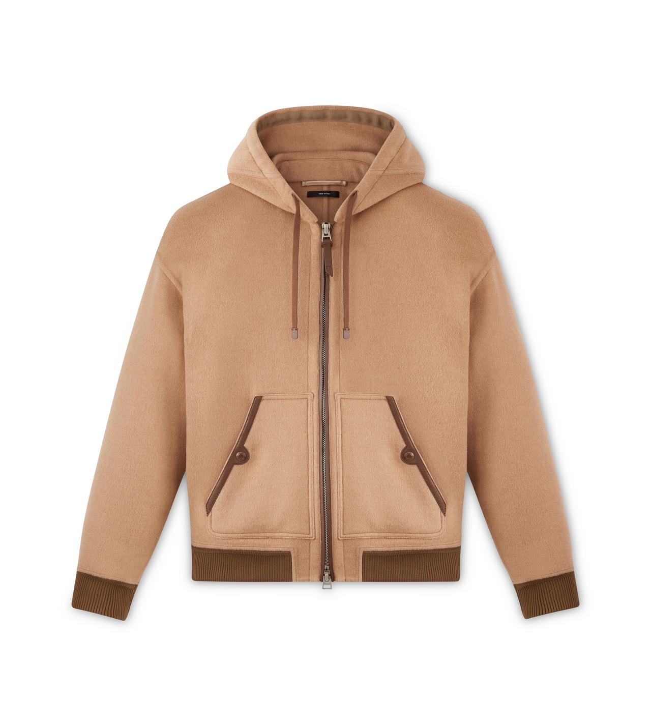 DOUBLE FACE CAMEL HAIR HOODIE image number 0