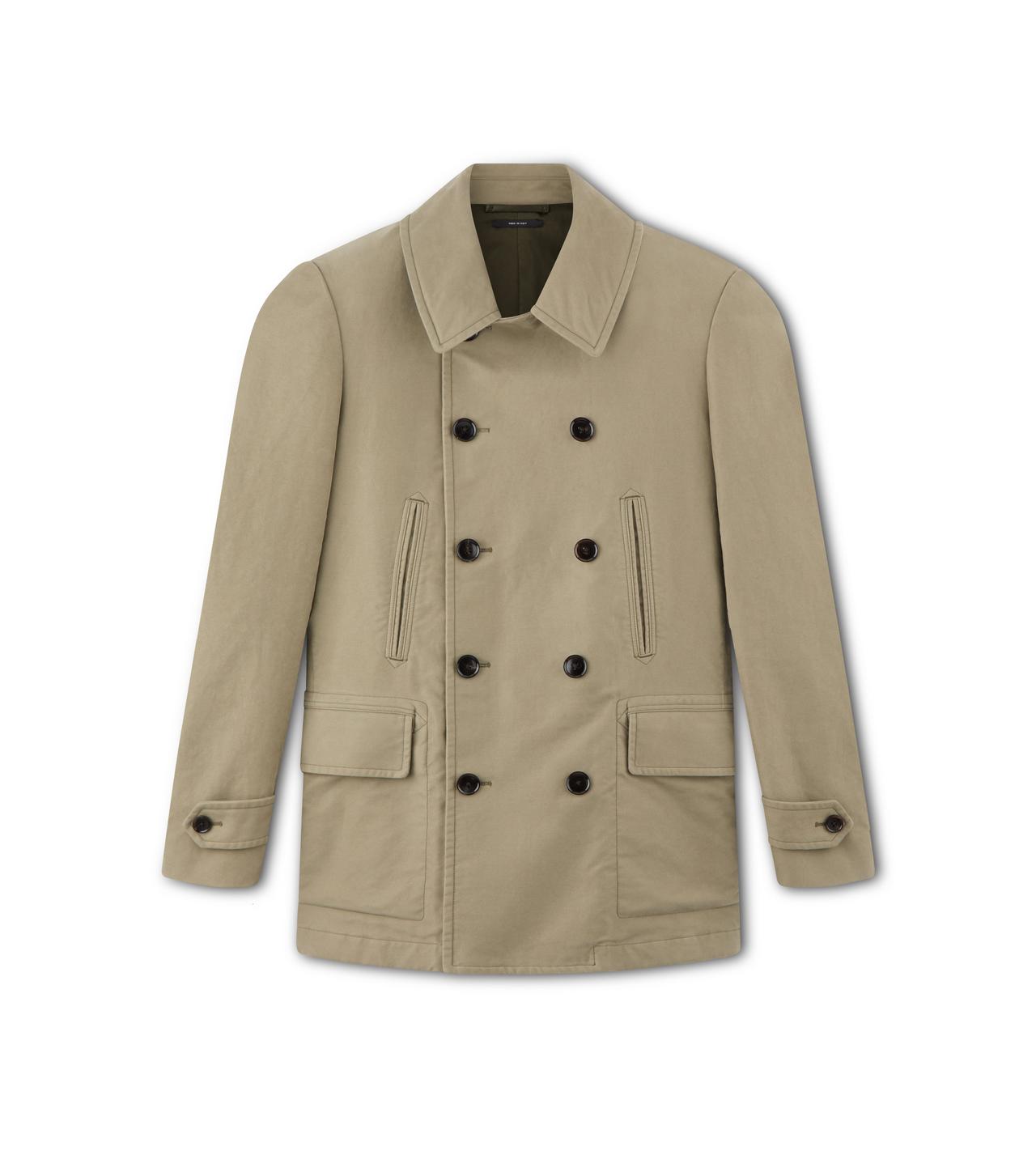 ORGANIC COTTON MOLESKIN LIGHTWEIGHT PEACOAT image number 0