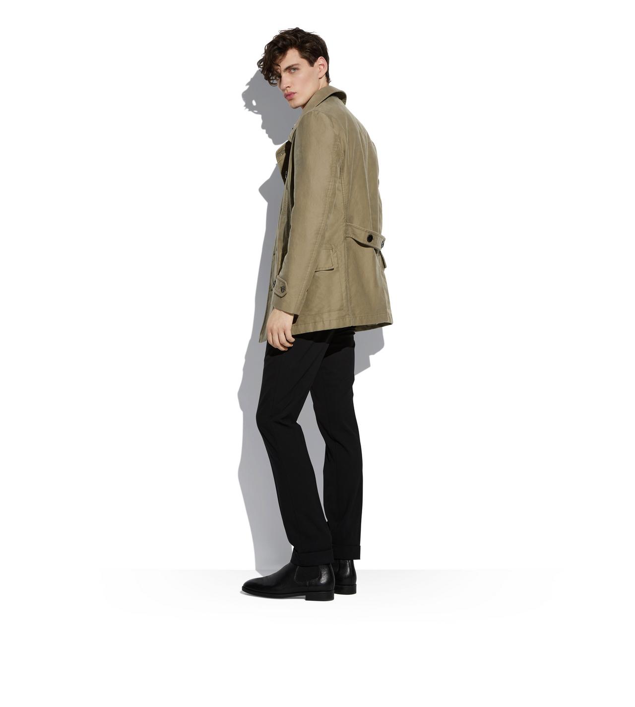 ORGANIC COTTON MOLESKIN LIGHTWEIGHT PEACOAT