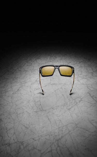 TOM FORD OM SHINY BLACK  / BROWN ICON NAVIGATOR SUNGLASSES
