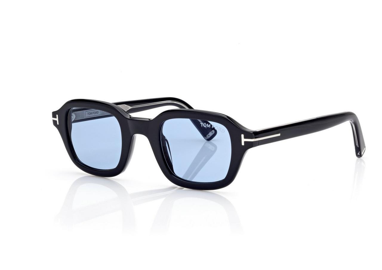 TOM FORD OM BLACK ICON SQUARE SUNGLASSES