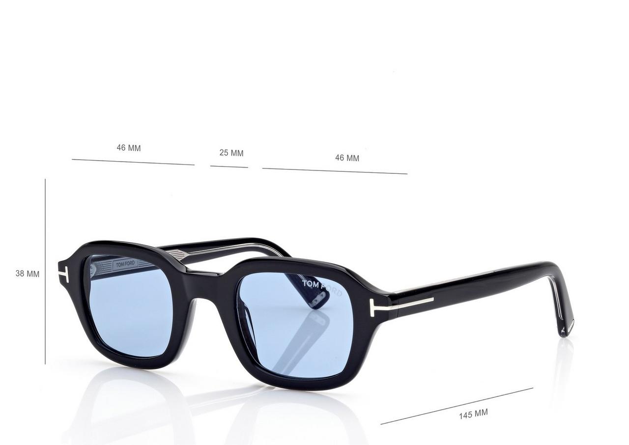 TOM FORD OM BLACK ICON SQUARE SUNGLASSES