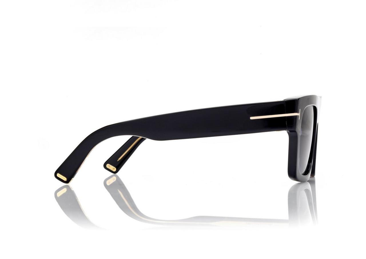 TOM FORD OM BLACK ICON SQUARE SUNGLASSES