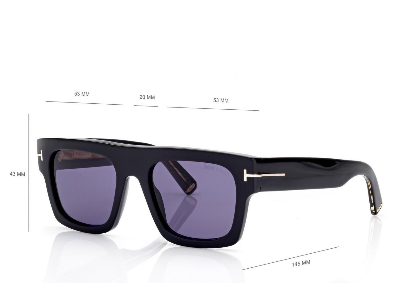 TOM FORD OM BLACK ICON SQUARE SUNGLASSES