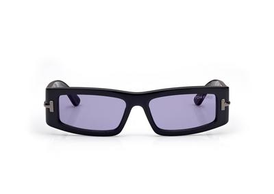 TOM FORD OM BLACK/MIRROR ICON RECTANGULAR SUNGLASSES