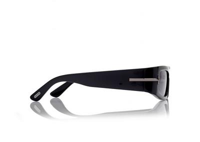 TOM FORD OM BLACK/MIRROR ICON RECTANGULAR SUNGLASSES