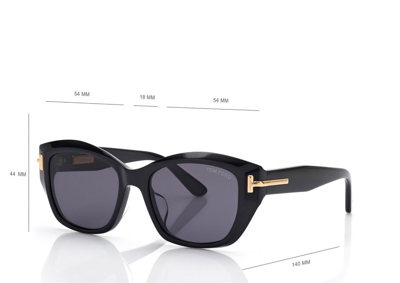 TOM FORD OM BLACK ICON BUTTERFLY SUNGLASSES
