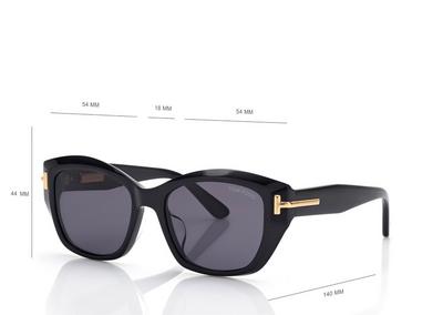 TOM FORD OM BLACK ICON BUTTERFLY SUNGLASSES