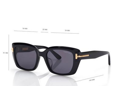 TOM FORD OM BLACK ICON SQUARE SUNGLASSES